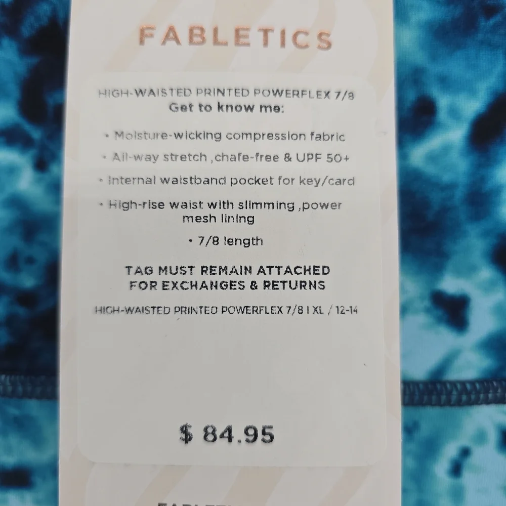 Fabletics NWT High Waisted Powerflex Legging Size XL Retail $84.95